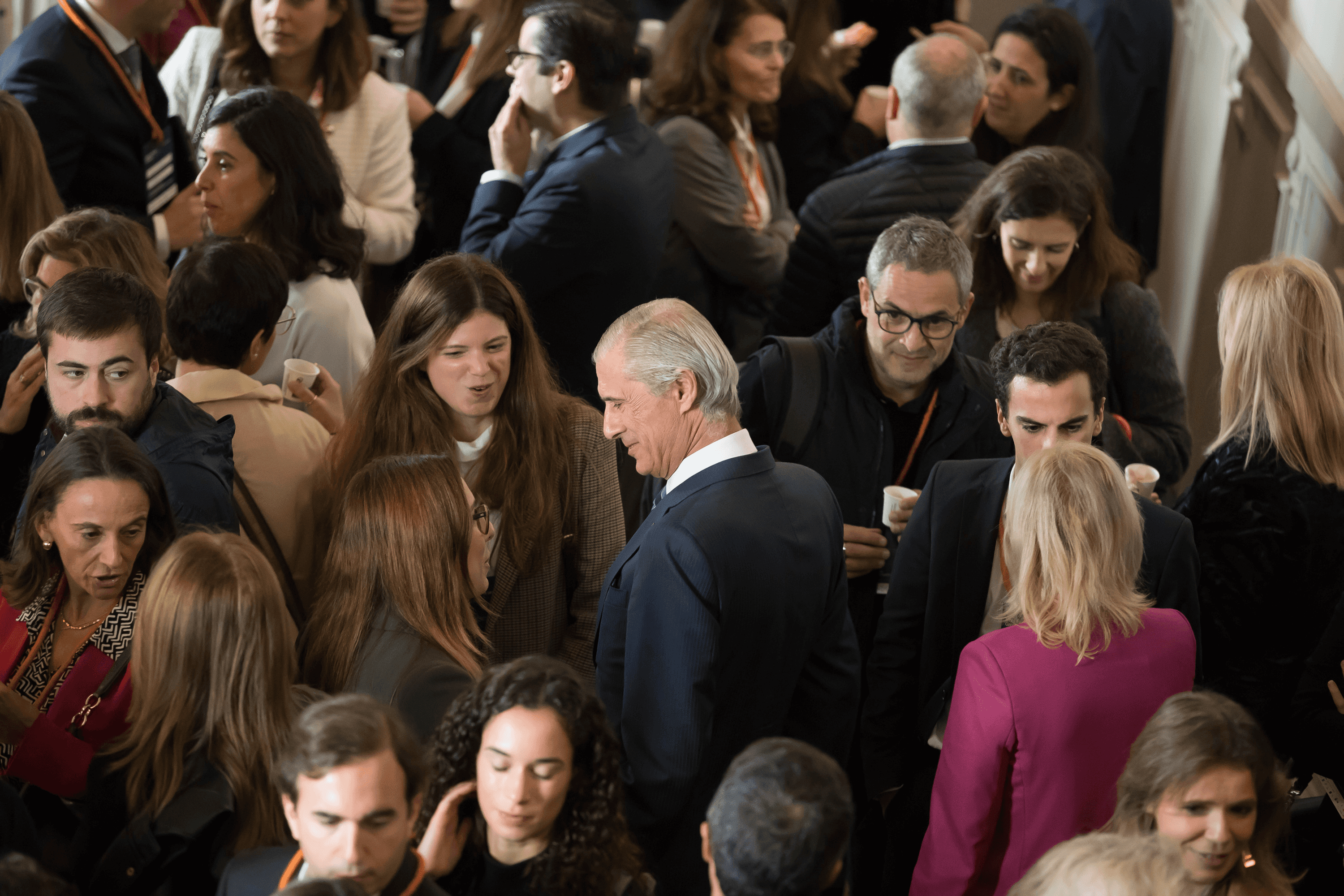 People talking in a corridor